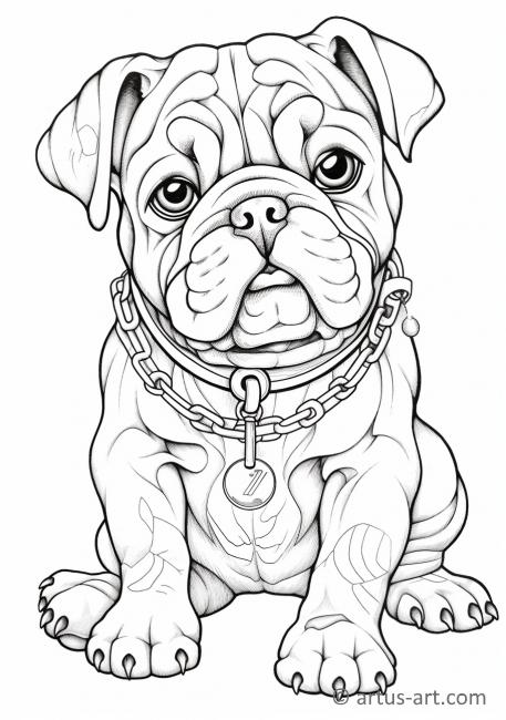 Page de coloriage Bulldog